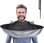 Lictin hair cloak cape front view showing black waterproof umbrella design