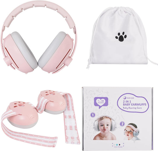 Tacodis 2-in-1 baby ear muffs front view for noise protection