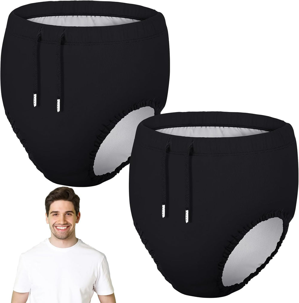 Glitopper reusable adult swim diapers front view for incontinence
