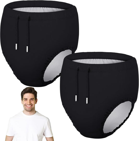 Glitopper reusable adult swim diapers front view for incontinence