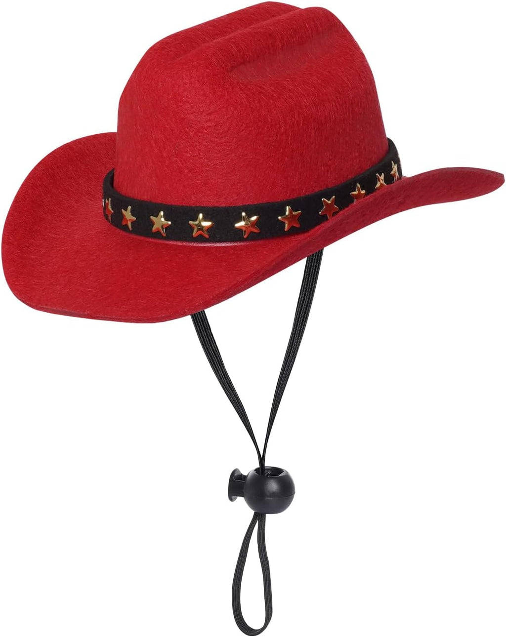 Choyaxo miniature cowboy pet cap showing the exact dimensions and scale.