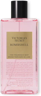 Authentic USA premium beauty fragrance mist bottle on plain background