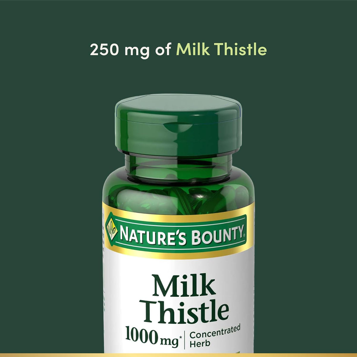 Nature's Bounty Milk Thistle 1000mg, Rapid Release Softgels, 50 Count - Image 3