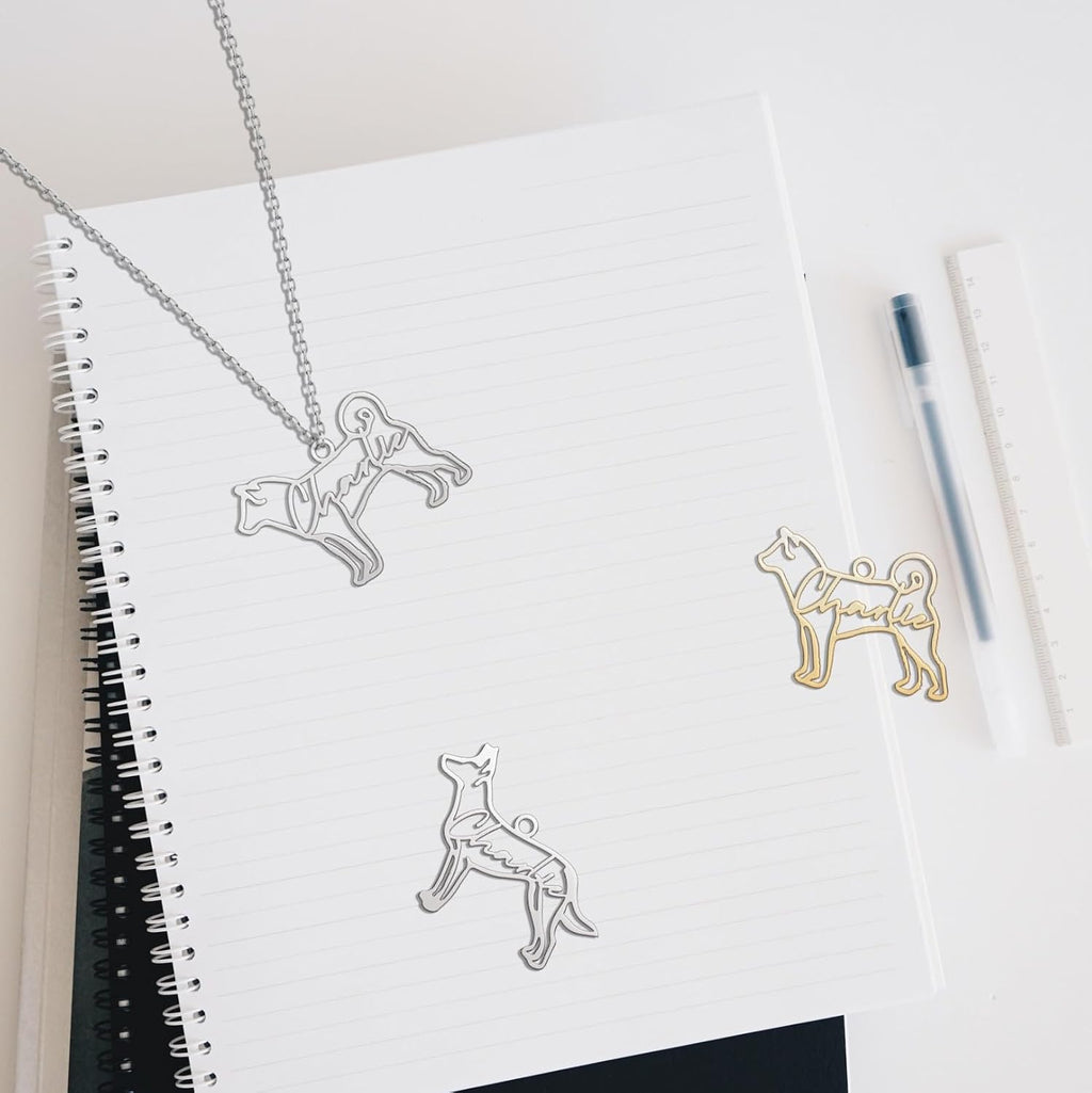DemiJewelry custom dog pendant selection showing different dog breed options