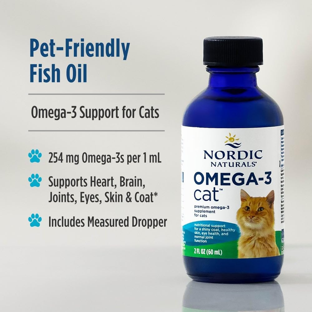 Sustainably sourced wild anchovy and sardine cat oil nutritional label