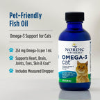 Sustainably sourced wild anchovy and sardine cat oil nutritional label