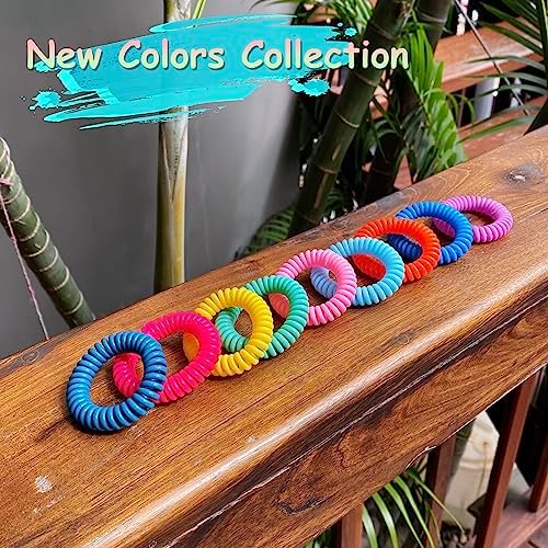 Assorted colorful insect repellent wristbands for kids