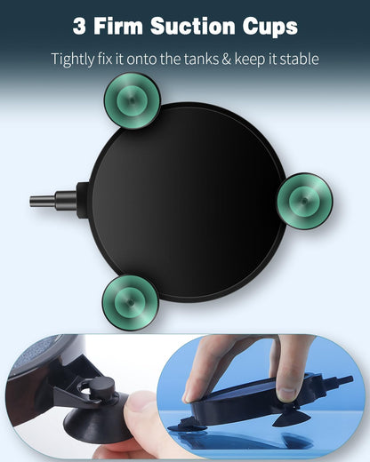 Pawfly heavy duty aquarium air stone setup inside a sixty gallon fish tank