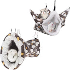 Leftstarer small animal cashmere bed mat and toy set front view