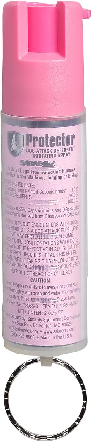 SABRE Protector Dog Spray with Key Ring, 14 Bursts, 12-Foot (4-Meter) Range, Humane Dog Attack Deterrent, Maximum Strength Allowed By EPA - Image 9