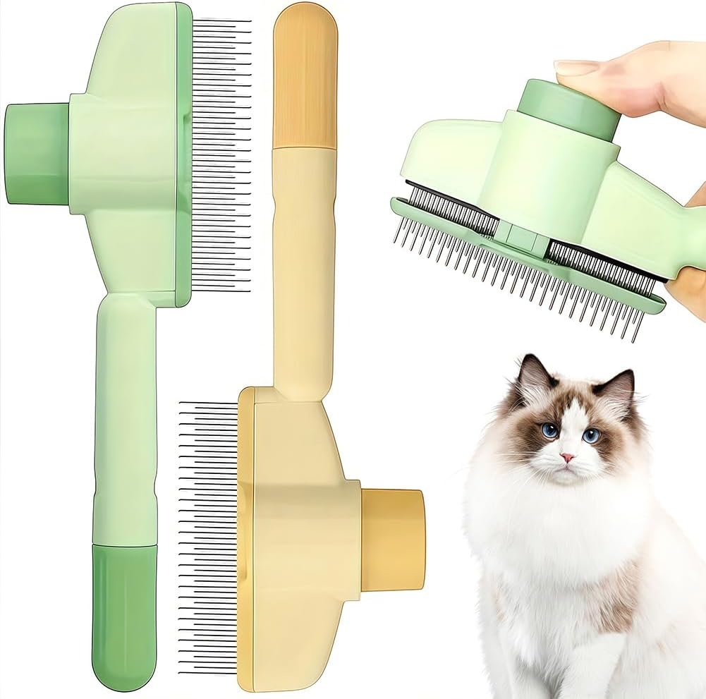 Infinite Paradise 2-Piece Flea Comb Set with release button