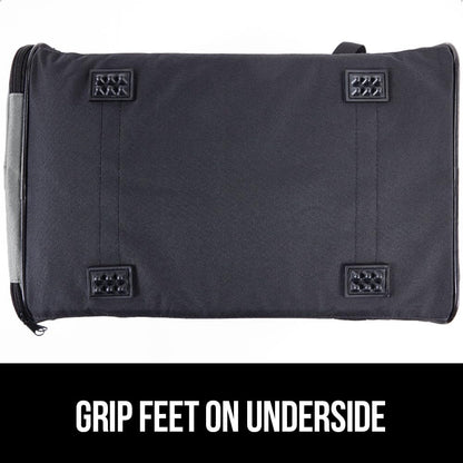 GORILLA GRIP Cat Carrier Travel Bag Up to 15 Lbs, Soft Collapsible Small Dog Carriers, Top and Side Entry Breathable Mesh, Grip Feet on Underside, Cozy Washable Waterproof Pad, Portable Kennel, Gray - Image 6