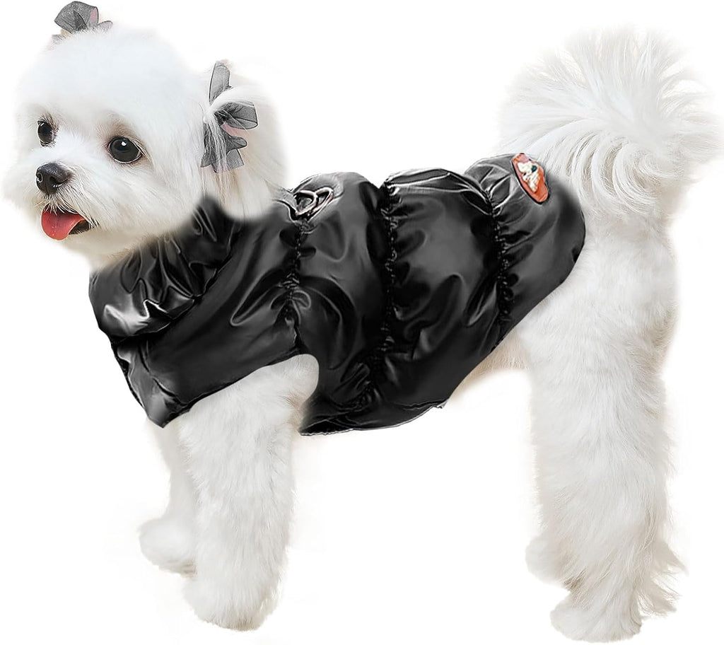 ABRRLO Winter Warm Dog Jacket for Small Medium Dogs Cat Cold Weather Coats with Harness Paded Dogs Fleece Vest Waterproof Windproof Dog Snow Jacket Pet Puppy Clothes (Pink,S) - Image 10