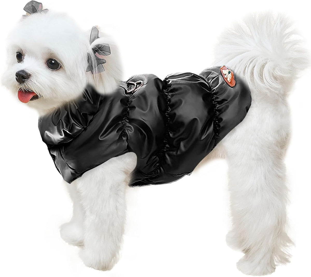 ABRRLO Winter Warm Dog Jacket for Small Medium Dogs Cat Cold Weather Coats with Harness Paded Dogs Fleece Vest Waterproof Windproof Dog Snow Jacket Pet Puppy Clothes (Pink,S) - Image 10