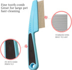 Stainless steel pet grooming tools blue and green handles