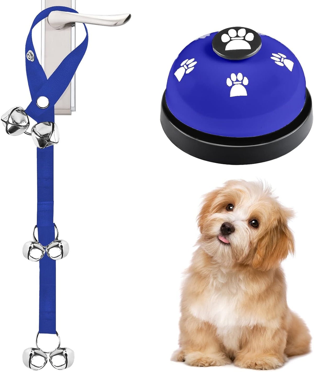 2 Pack Dog Doorbells, Pet Training Bells for Go Outside Potty Training and Communication Device Large Loud Dog Bell Cat Puppy Interactive Toys Adjustable Strap Door Bell - Image 11