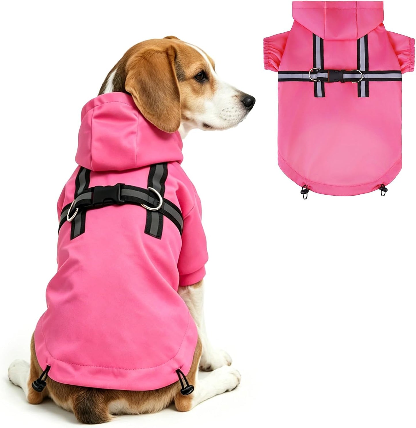 Close up view of the built-in harness and D-ring on Pupteck dog vest