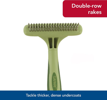 High quality stainless steel pins on Safari undercoat rake