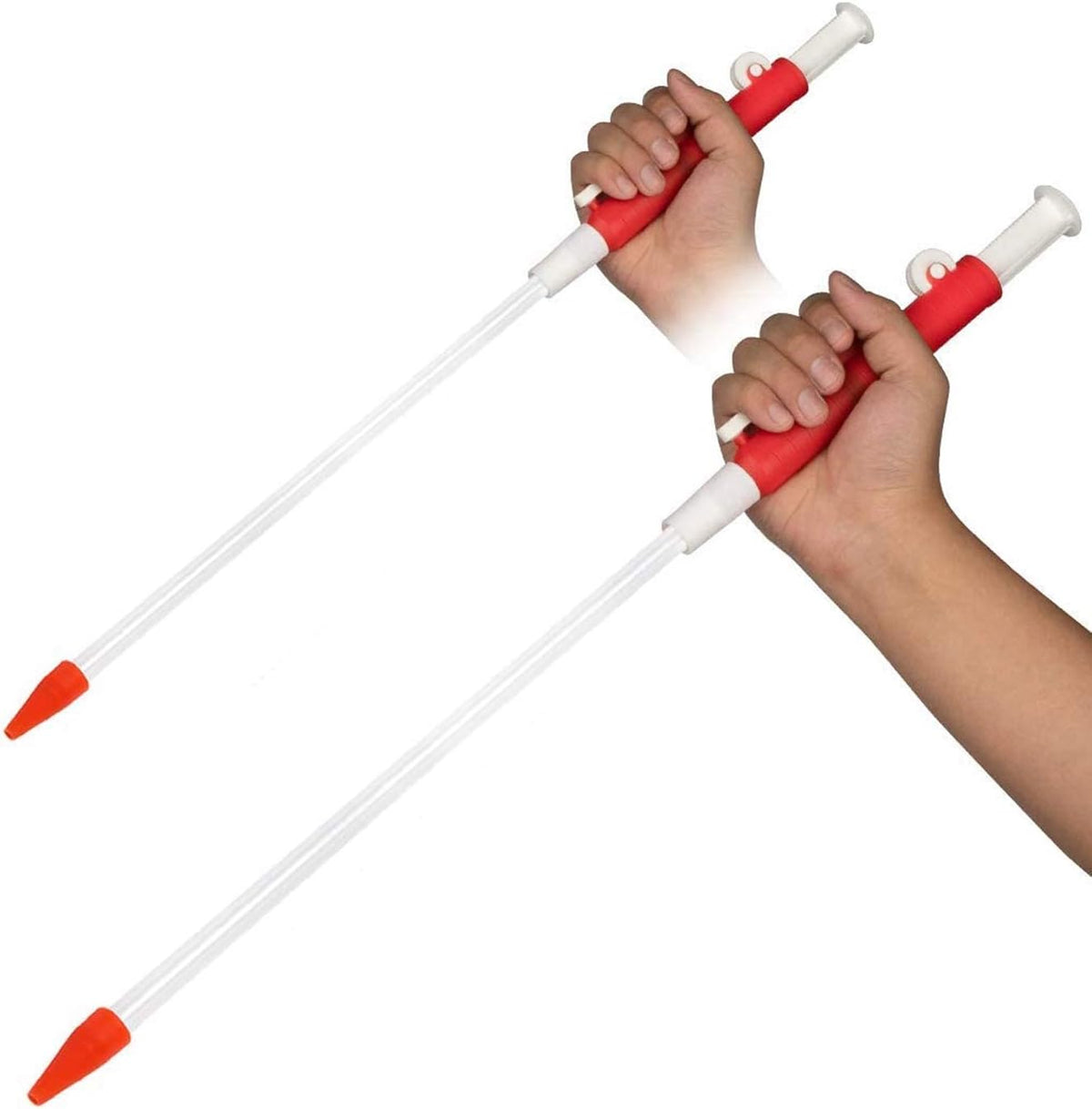 Aquarium Choice coral feeder front view showing the 58cm acrylic syringe tube.