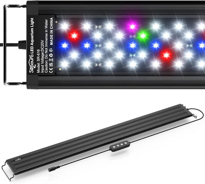 SEAOURA Led Aquarium Light for Plants-Full Spectrum Fish Tank Light with Timer Auto On/Off, 18-24 Inch, Adjustable Brightness, White Blue Red Green Pink LEDs with Extendable Brackets for Freshwater - Image 10