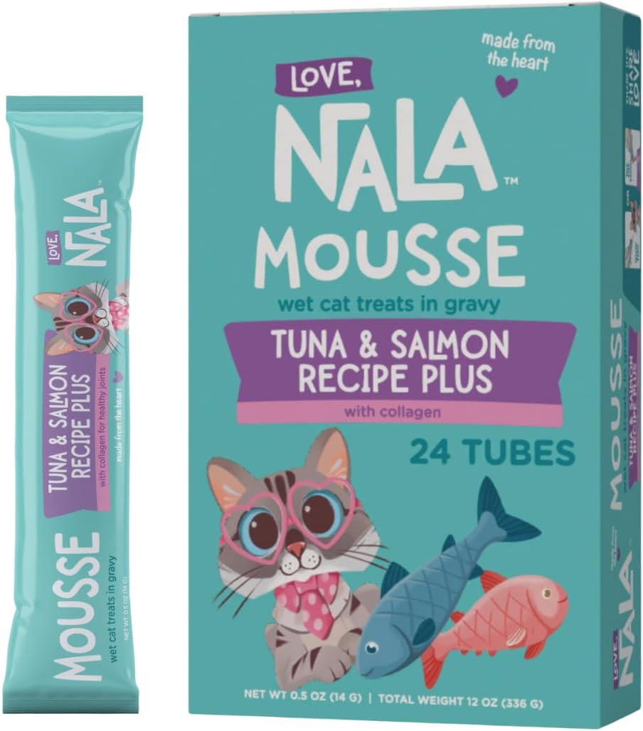 LOVE, NALA - Natural Lickable Cat Squeeze Up Treat,Topper - Variety Plus Pack Mousse - Wet Food Cat Puree - Grain Free, Non_GMO Minerals, Vitamins - 24 Pack - Image 13