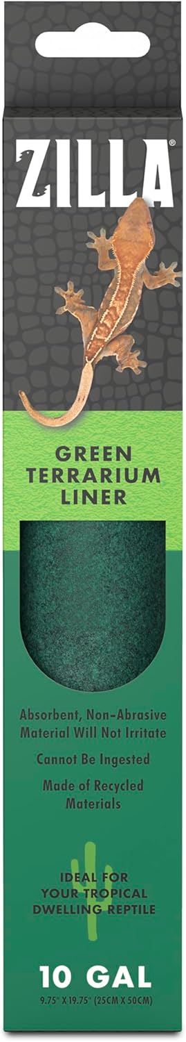 Zilla Reptile Terrarium Bedding Substrate Floor Liner, Green, 40BR/50G, 17.25" x 35.25" - Image 13