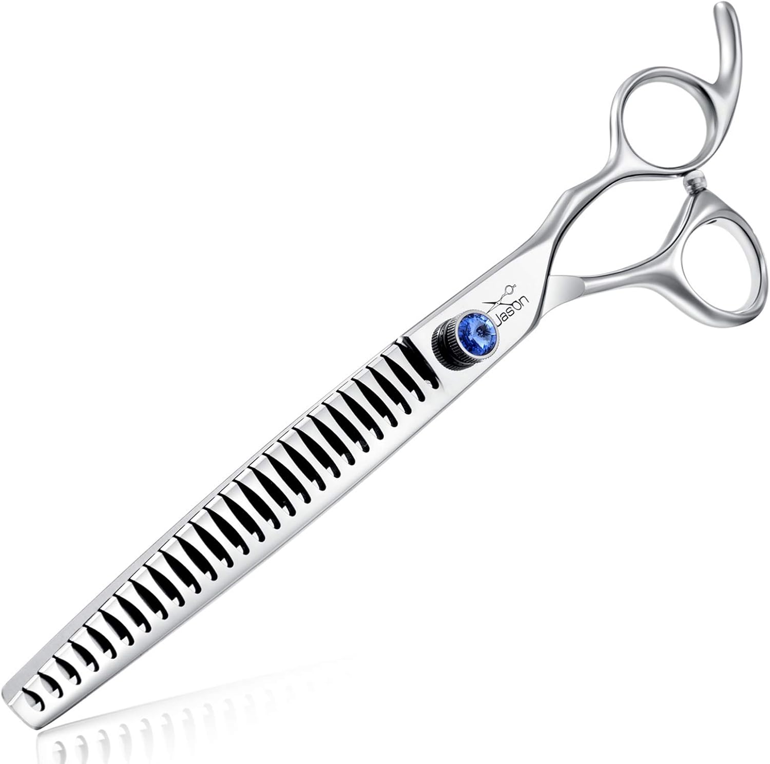 JASON Curved Dog Grooming Scissors - 8" Ergonomic Pets Cats Trimming Shears with Offset Handle and a Jewelled Screw for Right Handed Groomers Long Sharp Comfortable Christmas Gift - Image 9