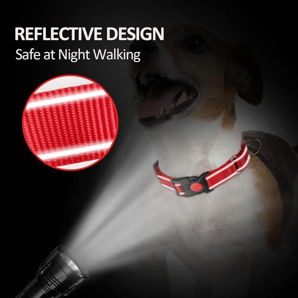 Premium nylon martingale collar loop construction for dog leash attachment