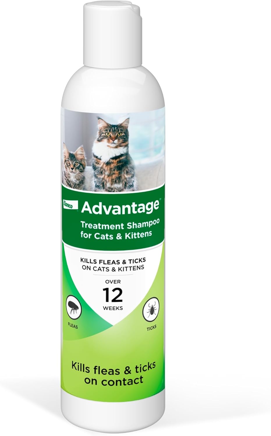 Advantage cat flea and tick treatment shampoo front view