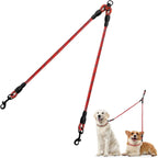 Taglory Double Dog Leash Coupler for Two Dogs, 1/3" Lightweight Dual Leash Extension for Small and Medium Dogs, No Tangle 360 degrees Swivel, Reflective Rope, 30 Inch, Black - Image 9