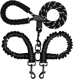 BAOBOTE Double Dog Leash,Dual Dog Leash with Shock Absorbing Bungee Reflective for Two Dogs 360 Swivel No Tangle (Purple) - Image 10