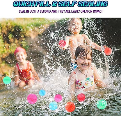 Durable silicone water fight toys being opened and dried for storage after use
