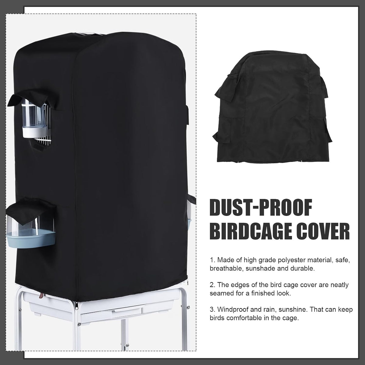 POPETPOP bird cage protector folded for storage