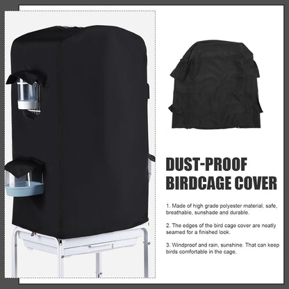 POPETPOP universal night cage cover zipper design for easy airflow access