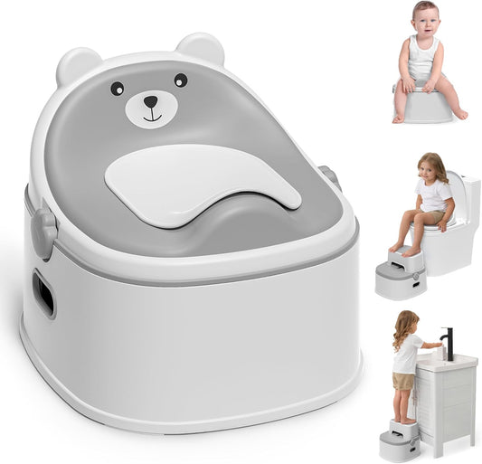 Himold 3-in-1 grey potty training toilet front view