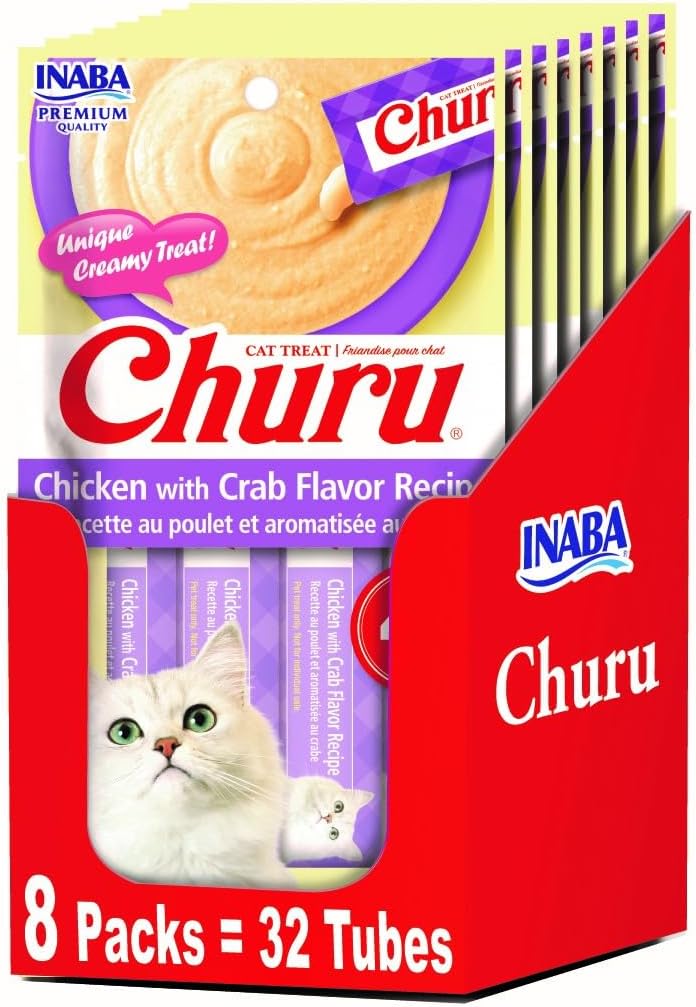 INABA Churu Lickable Pure Natural Cat Treats - Chicken Recipe (4 Servings per Package, 8 Packages) (32 Tubes) - Image 12