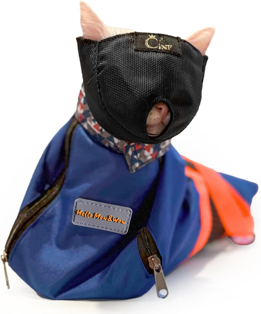 Packaging and complete set of Cinf cat grooming bag and muzzle