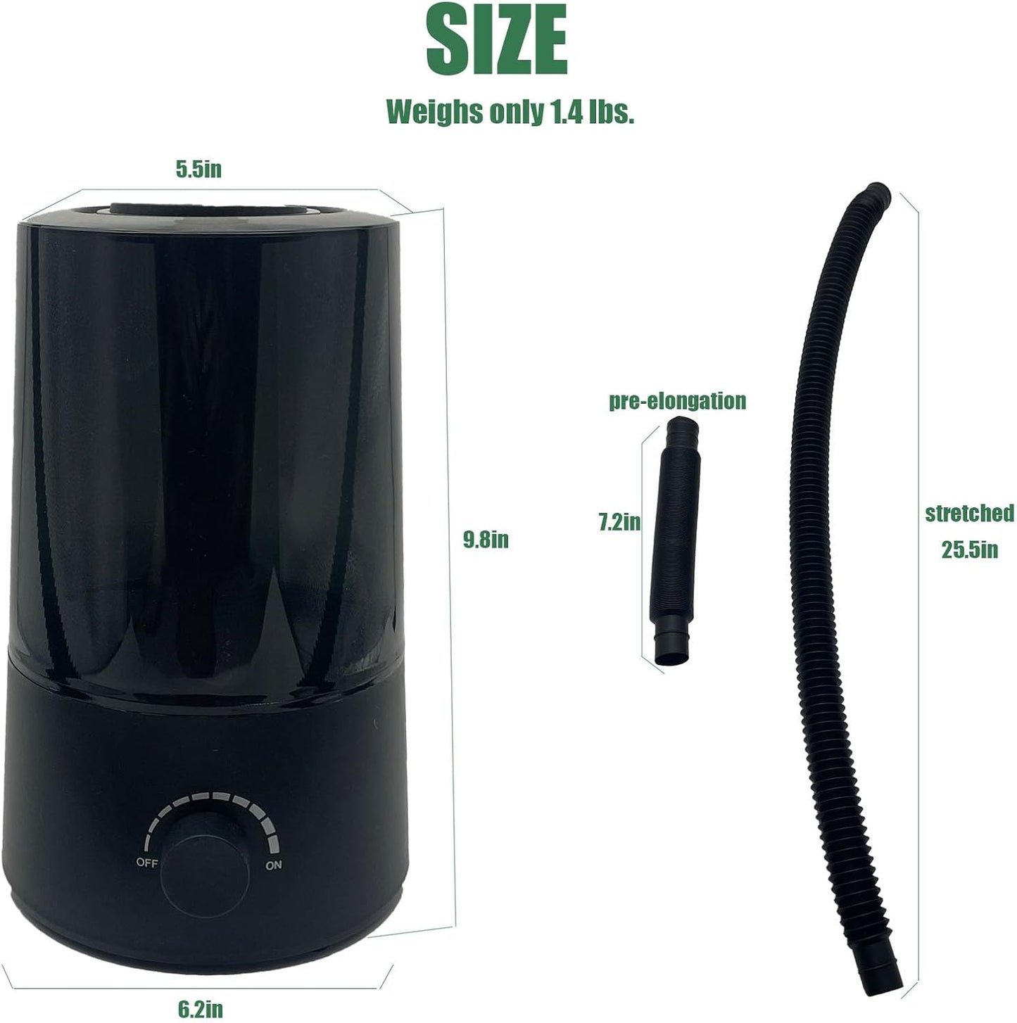 Telescopic hose extension for reptile habitat