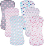 Gelisite 6 pack cotton baby burp cloths front view showing soft fabric