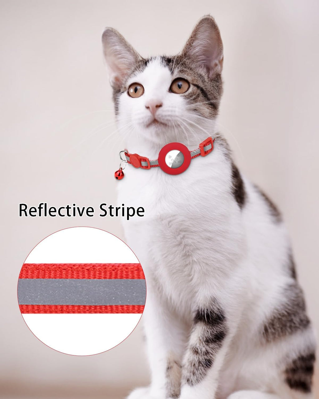 TagME quick release safety pet collar with rounded breakaway buckle close up view