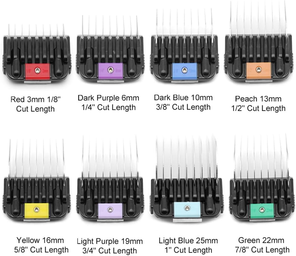 Premium stainless steel animal guide combs designed for professional dog and cat grooming