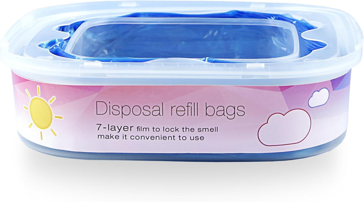Close up of the seven layer film material on the cat litter refill bags showing durability