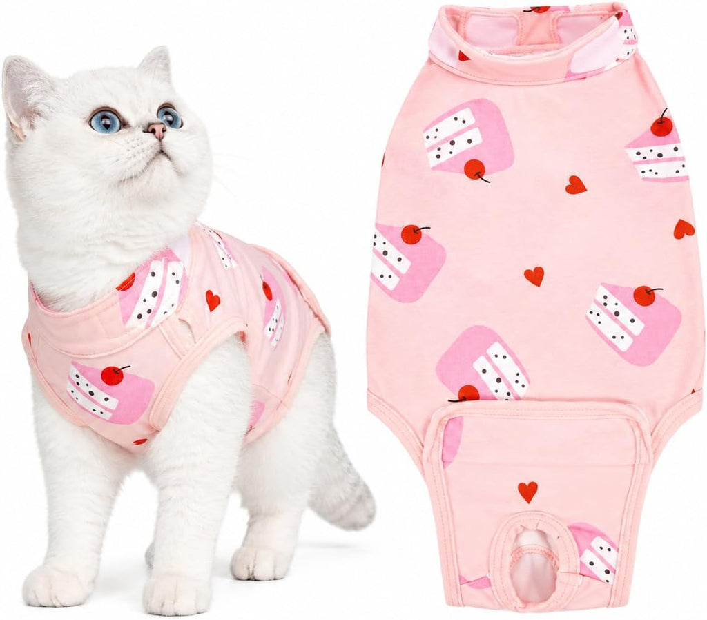 Kuoser Cat Recovery Suit for Female Male Cats, Breathable Post-Surgery Onesie for Spay Neuter, Abdominal Wound & Skin Disease Protection, E-Collar Alternative Anti-Licking Bodysuit for Kittens - Image 10