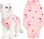 Kuoser Cat Recovery Suit for Female Male Cats, Breathable Post-Surgery Onesie for Spay Neuter, Abdominal Wound & Skin Disease Protection, E-Collar Alternative Anti-Licking Bodysuit for Kittens - Image 10