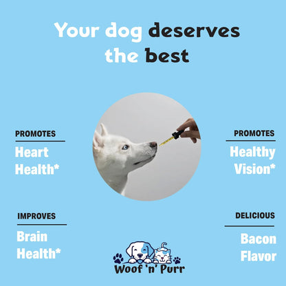 Woof 'n' Purr liquid taurine drops for dog vision and immunity support