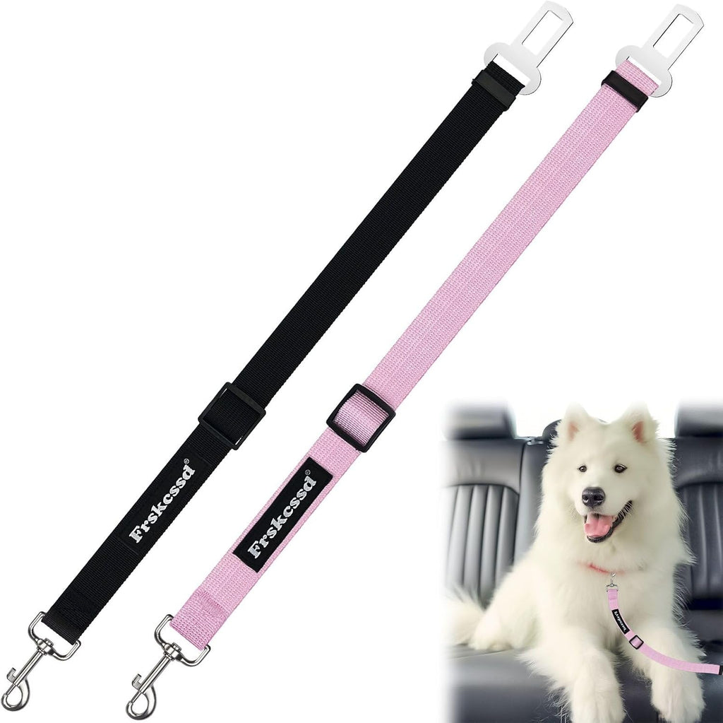 2-Pack Dog Car Seat Belt, 3-in-1 Headrest-Mounted Dog Seatbelt for Car, Adjustable Nylon Pet Safety Leash with Elastic Buffer & Reflective Stitching, Durable Car Harness for Dogs Fits Most Vehicles - Image 10