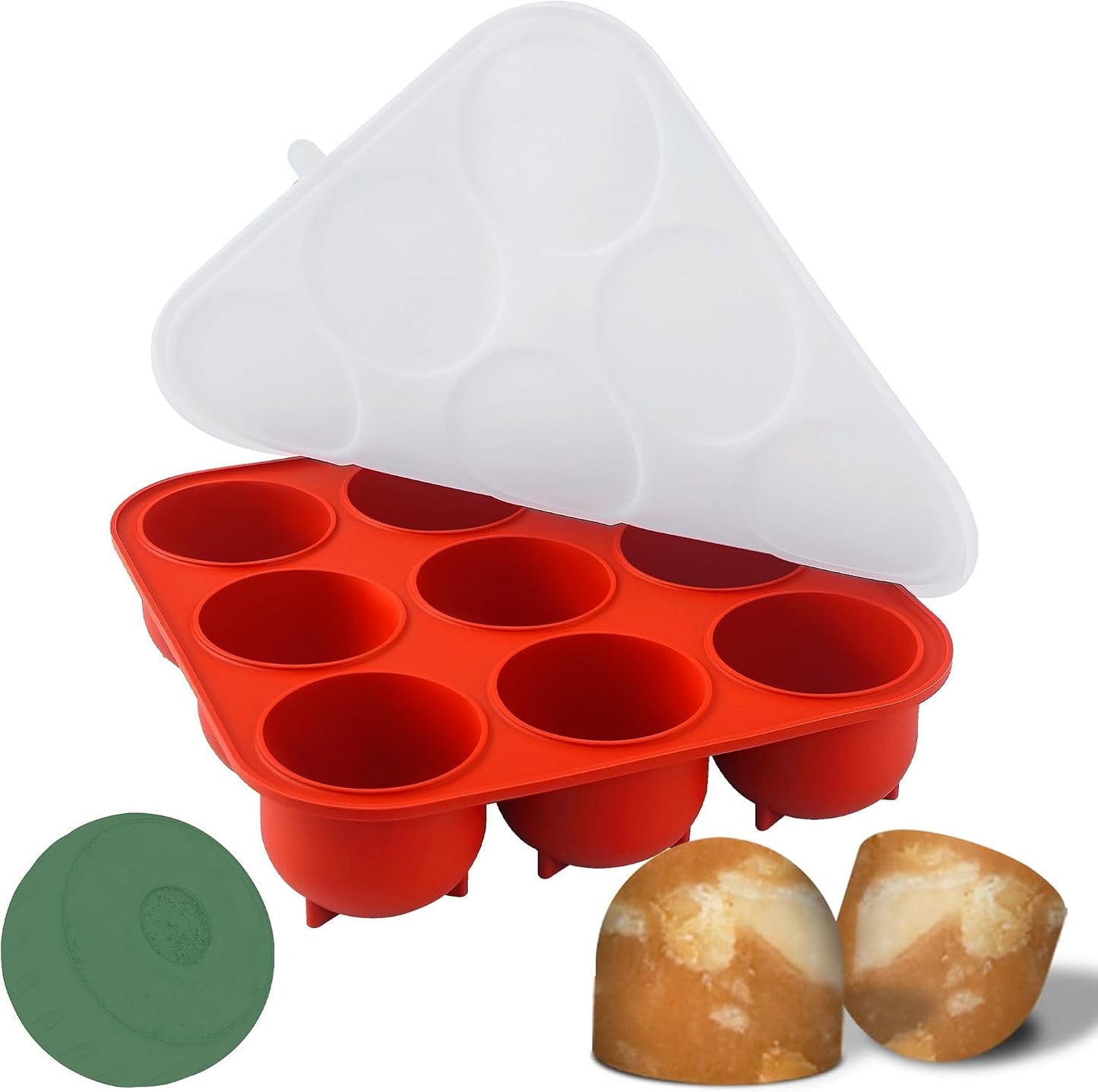 Wilewir 9-cavity silicone dog treat mold with lid front view