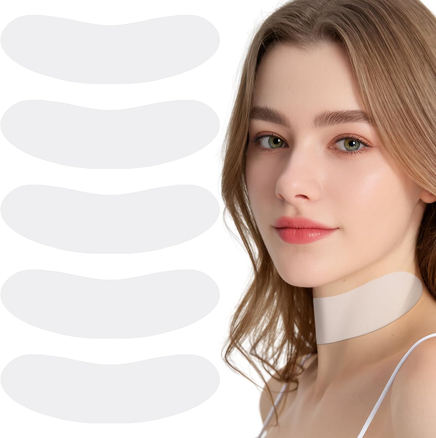 Ravido silicone neck patches 5 pieces set front view