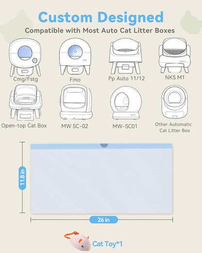 Large capacity twelve gallon smart cat litter box drawer bags