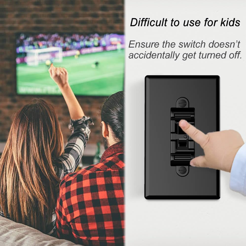 Gloss black switch cover guard showing thin profile design